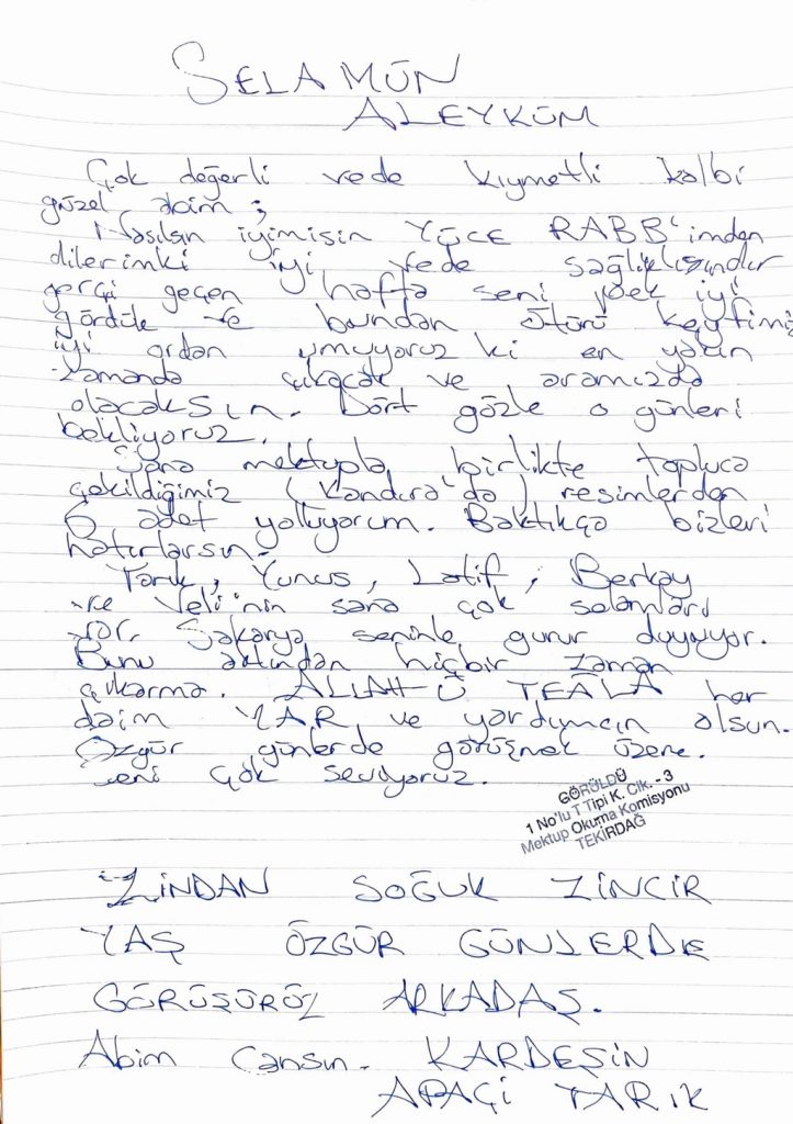 Sizden gelenler Apaçi Tarık