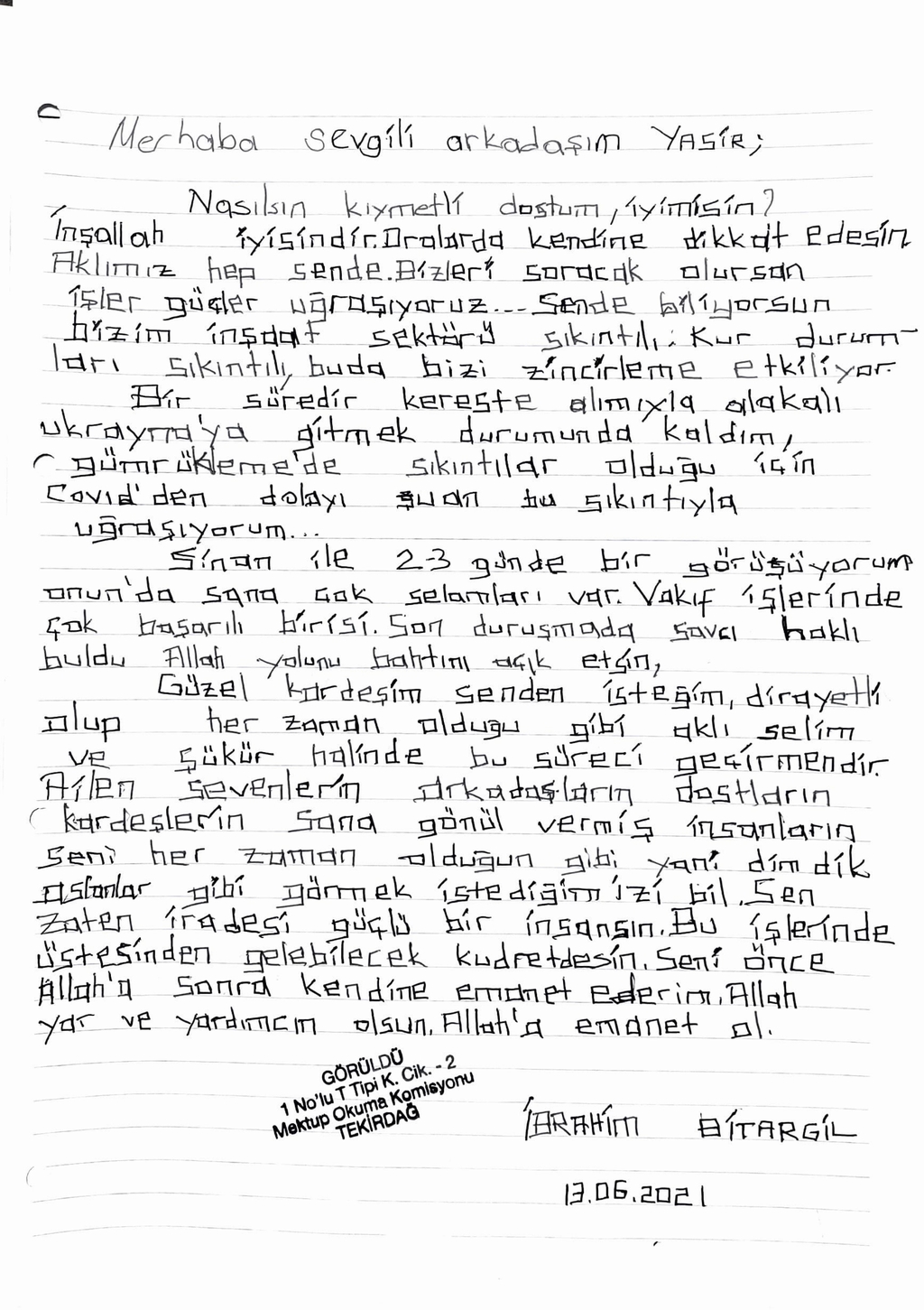 Sizden Gelenler İbrahim Bitargil