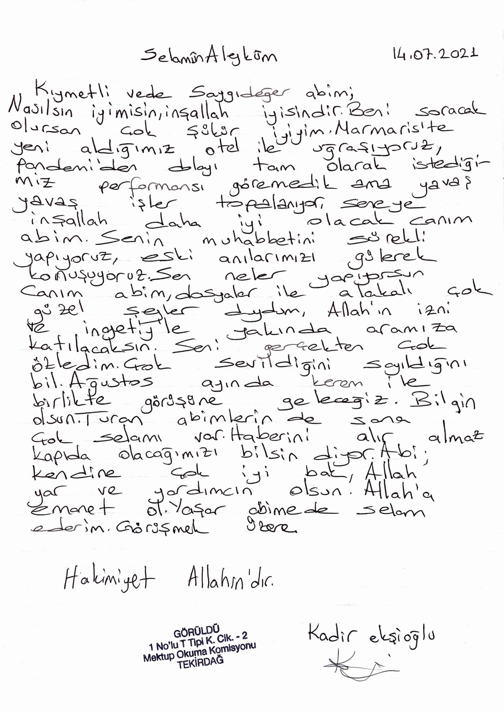 Sizden Gelenler Kadir Ekşioğlu
