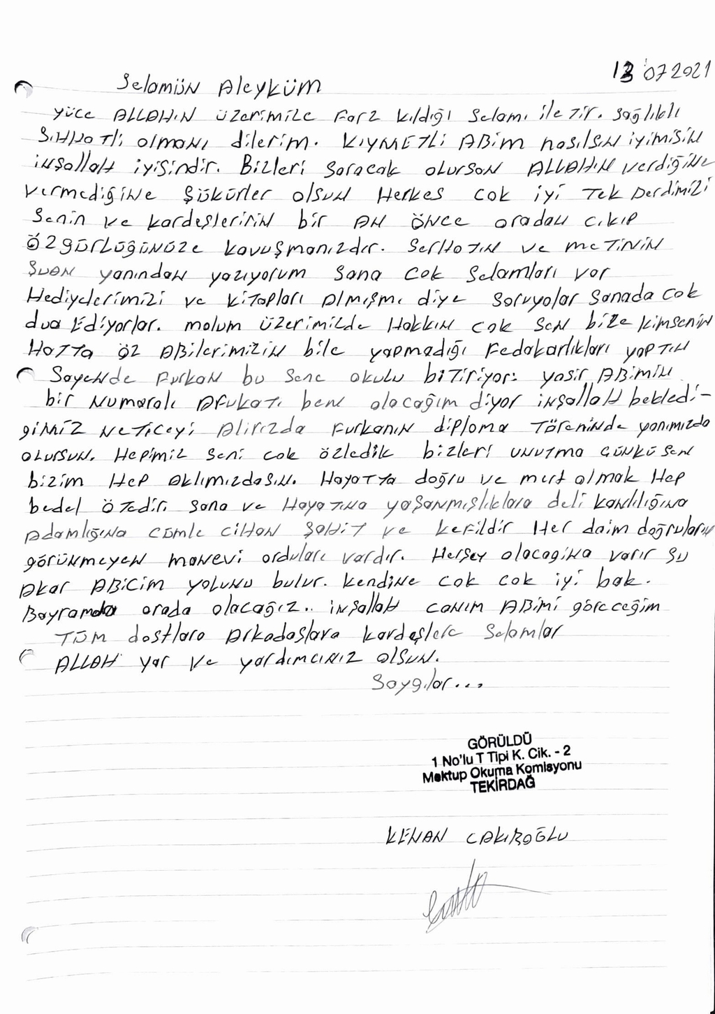 Sizden Gelenler Kenan Çakıroğlu