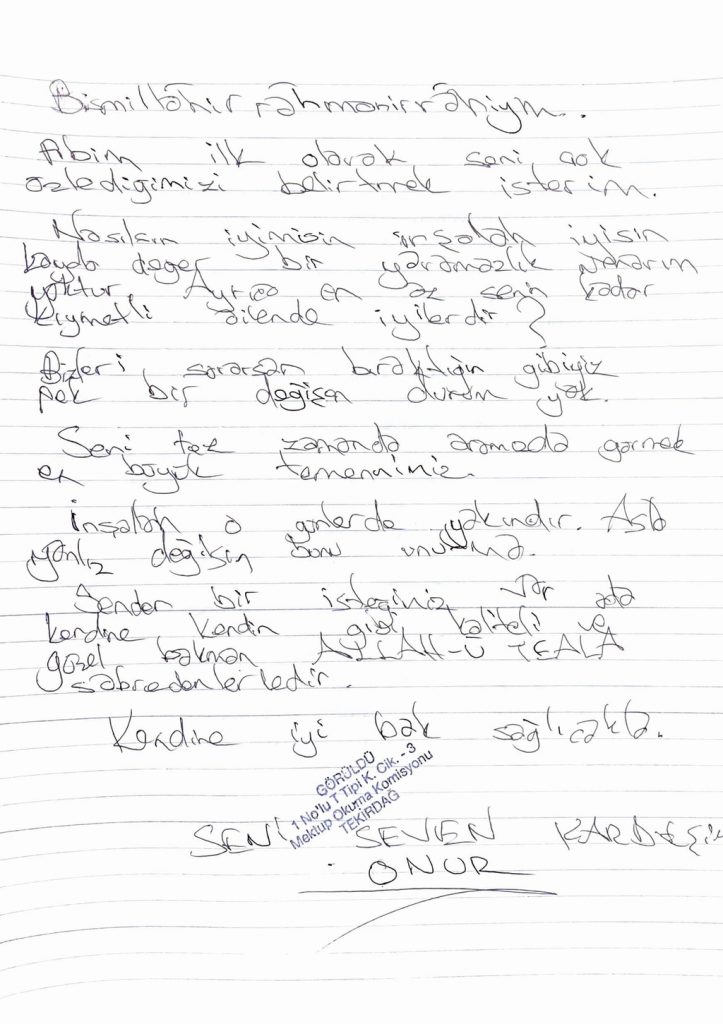Sizden Gelenler Onur