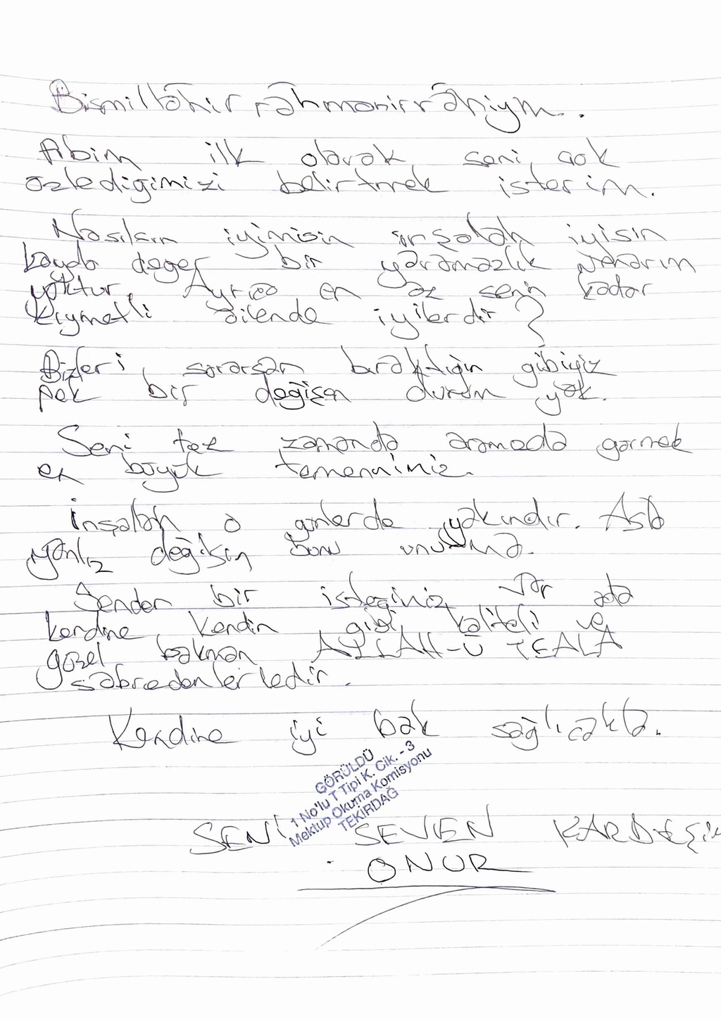 Sizden Gelenler Onur