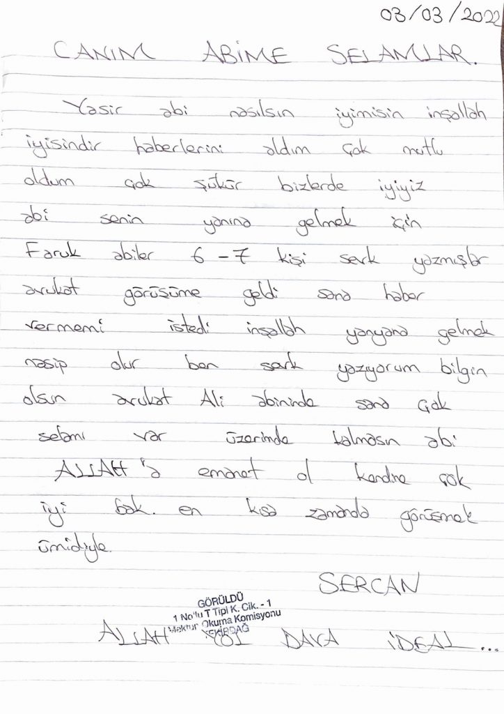 Sizden Gelenler Sercan