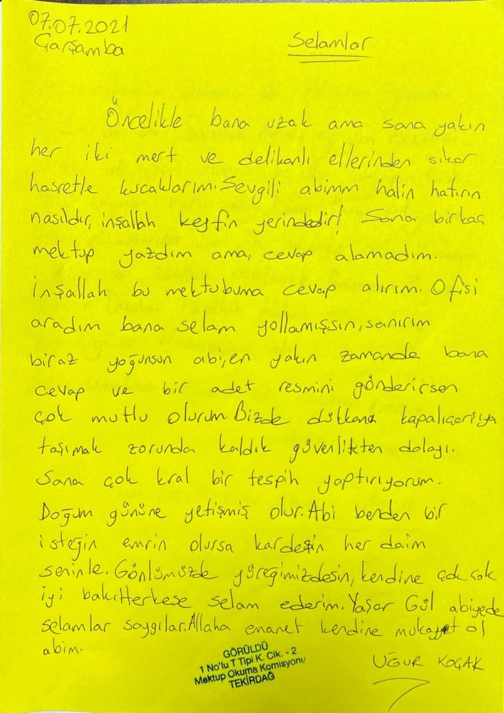 Sizden Gelenler Uğur Koçak