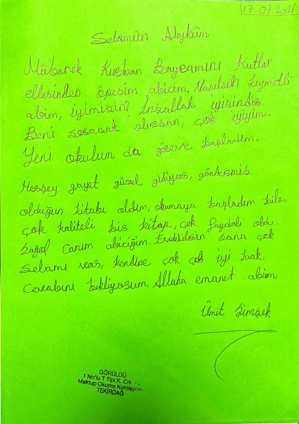 Sizden Gelenler Ümit Şimşek